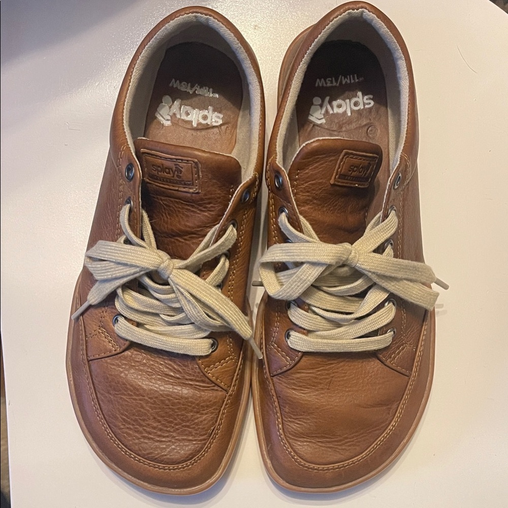 Splay Brown Leather Men's Casual Sneakers